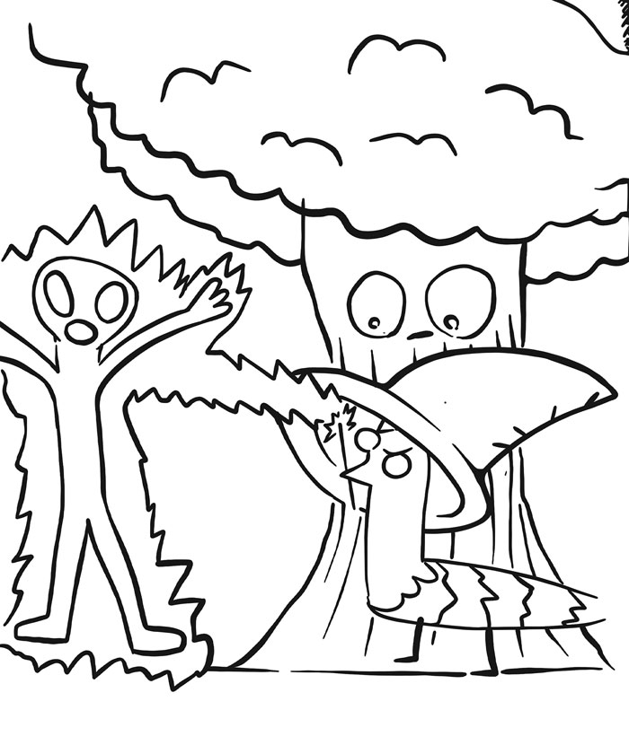 PDF Cover Image: Pigeon Wizard defends the forest